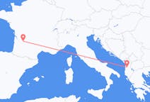 Flyg från Tirana, Albanien till Bergerac, Frankrike