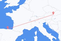Vluchten van Bratislava, Slowakije naar Santander, Spanje