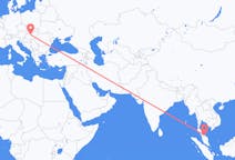 Flyreiser fra Narathiwat-provinsen, Thailand til Budapest, Ungarn