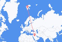 Vluchten van Ha il, Saoedi-Arabië naar Spitsbergen, Spitsbergen en Jan Mayen