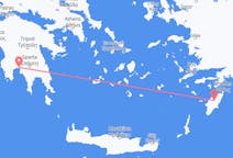 ギリシャのロードス島から、ギリシャのカラマタまでのフライト