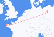Flights from Quimper, France to Poznań, Poland