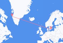 Vols de Sisimiut, le Groenland vers Karlskrona, Suède