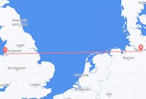Flyreiser fra Hamburg, Tyskland til Liverpool, England