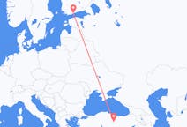 Loty z Śiwy, Turcja do Helsinki, Finlandia