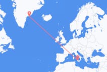 Flyg från Palermo, Italien till Kulusuk, Grönland