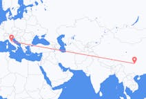 Flyg från Chongqing, Kina till Perugia, Kina