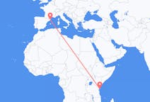 Flyrejser fra Pemba, Tanzania til Girona, Spanien