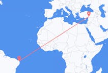 Flyreiser fra Natal, Brasil til Kahramanmaraş, Tyrkia