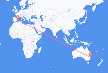 Flyrejser fra City of Newcastle, Australien til Ibiza, Spanien