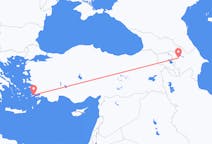 Vluchten van Gəncə, Azerbeidzjan naar Kos, Griekenland