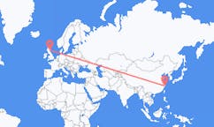 Flyg från Taizhou, Jiangsu, Kina till Dundee, Skottland