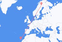 Vols de Gällivare, Suède pour Ténérife, Espagne