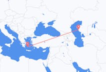 Loty z Aktau, Kazachstan do Miłosza, Grecja