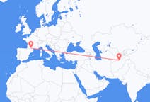 Flyrejser fra Mazar-e Sharif, Afghanistan til Toulouse, Frankrig