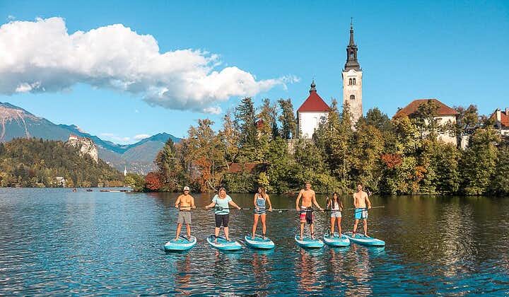 Les en tocht stand-up paddling op het Bled-meer