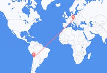 Flyreiser fra Calama, Chile til Salzburg, Østerrike