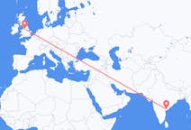 Flyreiser fra Vijayawada, India til Manchester, England