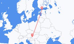 Vluchten van Tallinn, Estland naar Heviz, Hongarije