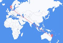 Flyg från Gold Coast, Australien till Kristiansand, Norge