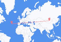 Flights from Ulaanbaatar, Mongolia to Corvo Island, Portugal