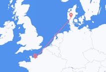 Flyg från Caen, Frankrike till Billund, Danmark