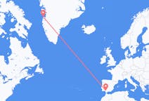 グリーンランドのアシアトから、スペインのセビリアまでのフライト