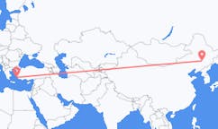 Flyrejser fra Changchun, Kina til Leros, Grækenland