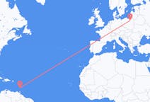Flyrejser fra Saint Vincent, Saint Vincent og Grenadinerne til Szymany, Szczytno Amt, Polen