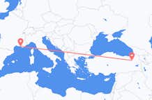 Flyreiser fra Erzurum, til Marseille