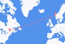 出发地 加拿大出发地 蒙特利尔目的地 挪威弗盧勒的航班