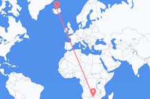 Flyrejser fra Livingstone, Zambia til Akureyri, Island