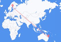Flyreiser fra Sunshine Coast-regionen, Australia til Vasa, Finland