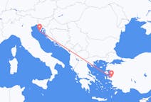 Vluchten van Pula, Kroatië naar Izmir, Turkije