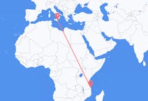 Flyrejser fra Mtwara, Tanzania til Catania, Italien