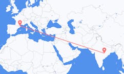 Flights from Raipur, India to Perpignan, France