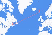 Flyreiser fra Moncton, Canada til Sørvágur, Færøyene