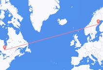 出发地 加拿大蒂明斯目的地 瑞典于默奥的航班