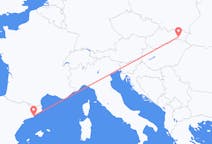 Flights from Košice in Slovakia to Barcelona in Spain