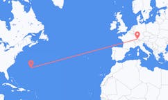 Fly fra Bermuda til Zürich