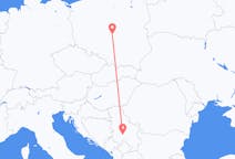 Flyg från Kraljevo, Serbien till Łódź, Polen