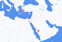 Voli da Al-Bāha, Arabia Saudita a Rodi, Grecia