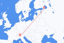 Flyreiser fra St. Petersburg, Russland til Milano, Italia