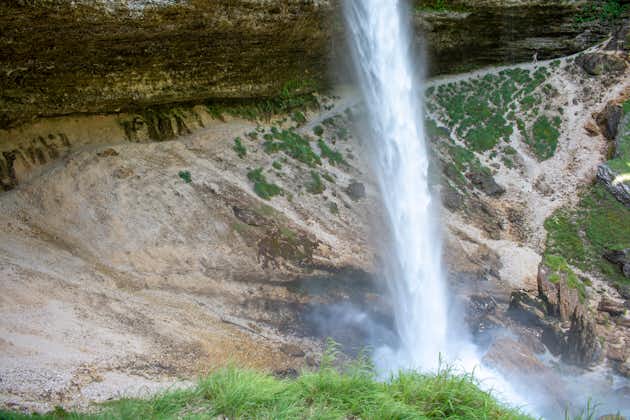 Pericnik Falls (Slap Pericnik) waterfall in Triglav National Park , Slovenia.
