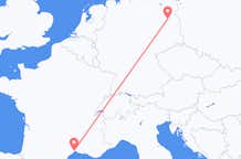 Flyg från Montpellier till Berlin, Maryland