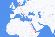 Flyreiser fra Jijiga, Etiopia til Hamburg, Tyskland