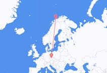 Vluchten van Tromsö, Noorwegen naar Praag, Tsjechië