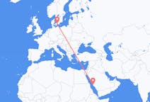 Flights from from Jeddah to Copenhagen