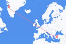 Flights from Antalya, Turkey to Kangerlussuaq, Greenland