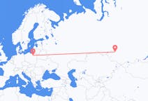 Flights from Novosibirsk, Russia to Szymany, Szczytno County, Poland